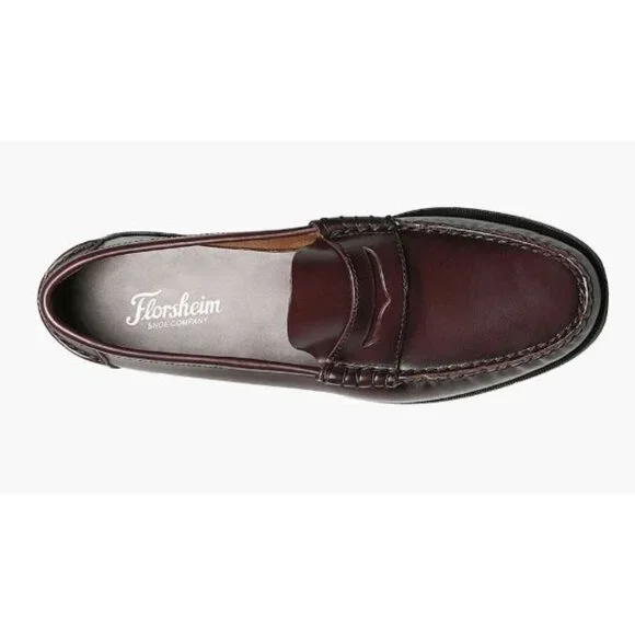 NIB Florsheim Berkley Men's Moc Toe Penny Loafer Burgundy Size 9 $145 [jb] - Picture 5 of 16